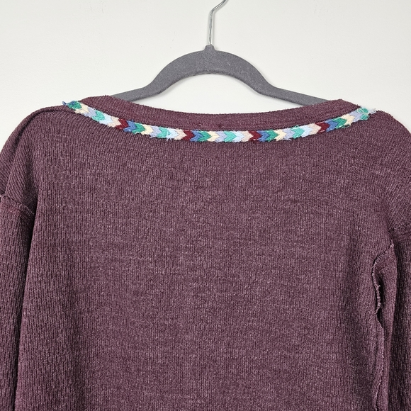 Free People Rainbow henley thermal top Wine - Picture 16 of 16